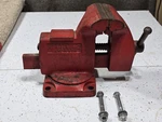 Vintage Wilton 4" Red Vise With Swivel Base Made Usa 121070. Fixed Price $64.00.