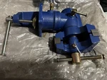 Central Forge Swivel Vise With Anvil 2-1/2 Jaw Opening Cast Iron. Fixed Price $34.49.