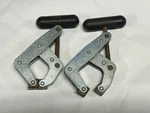 Lot Of 2 Mfg Co #405 Kant Twist Metal Clamps Inch T-handle Machinist. Fixed Price $42.00.