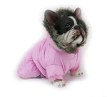 Dogit Coat With Faux Fur Trimmed Hoodie, Medium, Rose 91790. Fixed Price $17.95.