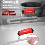 Goldblatt 1/2" Square Notch Trowel Stainless Steel Masonry Tile Installation Set. Fixed Price $24.99.