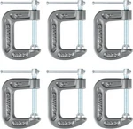 6 Pack Heavy Duty Cast Iron C-clamps With 1-INCH Jaw Opening And Throat. Fixed Price $19.95.