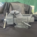 Vintage Craftsman Usa Bench Vise No 51861 With Swivel Base & 3-1/2" Jaws. Fixed Price $70.00.