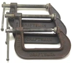 Vintage Craftsman 3" Malleable Clamps Model 66673 Made Usa Used. Fixed Price $31.99.