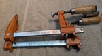 Vtg Pair Of Jorgensen No. 3706 Adj. Sliding Bar Clamps, 6" Capacity, Usa !!. Fixed Price $40.00.