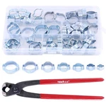 70PCS Plated Double Ear Hose Fuel Clamp With Standard Jaw Pincers Kit. Fixed Price $42.33.