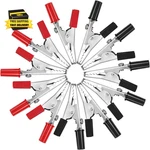 30 Pcs Metal Alligator Clips With Screw Electrical Test Clamps Plastic Hand. Fixed Price $10.14.