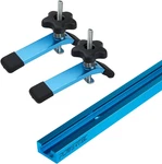 Track 48IN Universal Aluminum With 2 Hold Down Clamps Anodized Blue. Fixed Price $45.35.