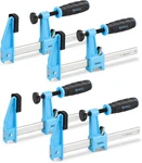 Shall 6-INCH Steel Bar Set, 4-PACK Medium-duty Quick-release F Clamps,.... Fixed Price $41.41.