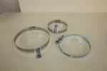 Clamps 3" 4" And 5" 2 - Stainless Steel, 1 Galvanized Lot Of. Fixed Price $11.02.