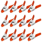 Megadeal Lot Of 12 - 6 Inch Clamp Large Heavy Duty Spring Metal 2.5 Jaw. Fixed Price $39.32.