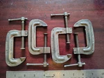 2" Vintage Usa Clamps: 3-WESTERN Auto 4H4844, 1-STANLEY H152. Fixed Price $29.99.