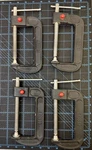 Lot Of Bessey CM40 4" Drop Forged Steel C-clamps Pat 6250621B1 Red Caps. Fixed Price $46.56.