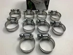 (10) Ideal 5212051 Worm Gear Hose Clamp, Size 12, 1/2" 1-1/4" Pack. Fixed Price $10.79.