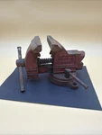 Vintage Columbian 03 M3 No 63-3 Swivel Mount Anvil Bench Vise 3-1/2" Red Usa. Fixed Price $19.99.