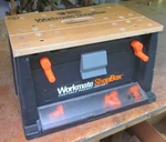Older Black & Decker Workmate Shopbox Portable Clamp Vise Storage Compartments. Fixed Price $74.00.