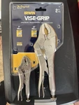 Irwin Vise-grip Locking Pliers Set, Original, 2-PIECE, # 37 (10WR & 5WR). Fixed Price $30.00.