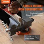 Vevor 4.5" Bench Vise W/ Anvil 240 Swivel Base Heavy Duty Multipurpose. Fixed Price $49.99.