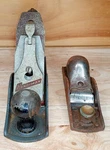 Vintage Handyman & Stanley Wood Planes Lot Of 2 Antique Carpenter Tools. Fixed Price $40.00.