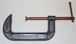 Mintcraft 6" C-clamp Steel Enamel Frame Copper Coated Screw W/ Swivel Pad. Fixed Price $12.99.