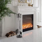 5 Piece Rustic Fireplace Tool Set Pit Kit Cast Iron. Fixed Price $45.00.