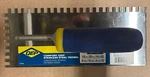 Qep Comfort Grip Pro Preferred 3/16" X 5/32" V Stainless Steel Trowel 49917. Fixed Price $17.95.
