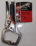 Hobart Locking C-clamp Pliers Swivel Tips With Rubber Grip, 4-INCH 770559. Fixed Price $8.00.