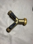 Nelson Brass Dual Outlet Long-neck Industrial Hose Adapter 50545. Fixed Price $17.39.