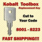 Kobalt Toolbox Replacement Key Cut Your Code 8001 - 8223. Fixed Price $8.99.