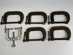 Lot 6 Vintage Adjustable C-clamp #1440 Made Usa Pony Machinist. Fixed Price $59.00.
