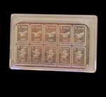 Set Of Ten 1 Gram .999 Silver Bars Protective Capsule 5-EAGLE 5-UNICORN. Fixed Price $80.00.
