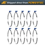 Powertec 6" Key Hose Clamp, Thumb Screw Adjustable Steel Clamps, 10PK. Fixed Price $22.99.