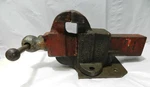 Prentiss Bull Dog No 50 Vise Bench Antique Tool Cast Iron 3-1/4" Jaw Fixed Base. Fixed Price $200.00.
