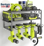 Power Tool Organizer, Heavy Duty Iron, 3 Layers Storage Rack With 4 Drill Holder. Fixed Price $50.57.