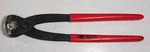 9" Knipex Germany 1099 System Oetiker Ear Clamp Pliers W/ Side Jaw, Red Grips. Fixed Price $15.00.