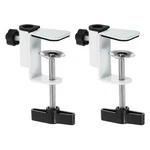 2PCS 0.49" Hole Dia. Universal C-clamp Desk For Table Mic Arm White. Fixed Price $17.71.