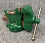 Lakeside No 27 Vintage Cast Iron Bench Vise 3-3/4" Jaws Swivel Base Usa Green. Fixed Price $44.89.
