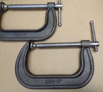 LOT/2 Heavy Duty Metal Adjustable 1450 5" C-clamps. Fixed Price $39.99.