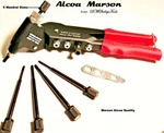 Rivet Nut Tool Marson Swivel Head Hand Set 6-32, 8-32, 10-24, 10-32, 1/4-20. Fixed Price $58.95.