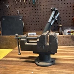 Industrial Machine Bench Vise 4 Jaw Width, 3 Opening, Swivel Base. Fixed Price $109.00.