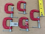 Lot Of 5 Red Husky 1" Clamp. Fixed Price $5.00.