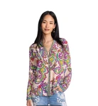 Johnny Was Noellie Paisley Print Silk Shirt C13725B3 Size Small $295. Fixed Price $95.00.