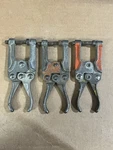 Lot Of 3 Vintage Knu-vise P-400 Toggle Welding Clamps Usa. Fixed Price $16.99.