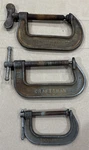 Vtg 3 Clamps Usa Craftsman 66674 & Cincinnati Tool Co Standard 4-5" Read. Fixed Price $19.99.