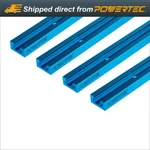 Powertec 36 Inch Double-cut Profile Universal T-track, Anodized Blue 4PK (71372). Fixed Price $49.99.