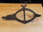 Vtg Old Small Cast Iron Saw Knife Sharpening Bench Vise Clamp Shop Tool 4" Jaws. Fixed Price $22.45.