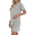 A2Z Ladies Grey Maternity Shorts Pyjamas Printed Pregnancy Nightwear Pjs Set. Fixed Price $18.94.