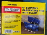 Central Forge 6" Economy Carpenters Vise W/ Clamp #95203 Shop Woodworking. Fixed Price $42.96.