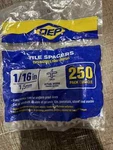 Qep 10006Q 1/16-INCH Spacers For Spacing Of Floor Wall 250-PIECES. Fixed Price $9.79.