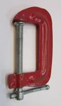Original Vintage 1960'S Stanley Handyman 2" Jaw 4" Long Red Steel Screw Clamp. Fixed Price $20.00.